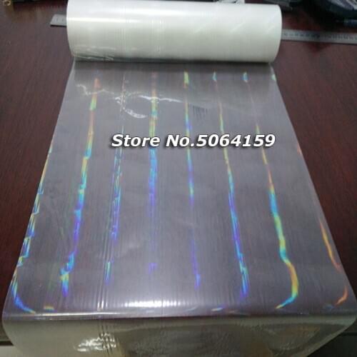 0.32x200M Transparent Ruled Beam Laser Laminating Bopp Film Hot Thermal Laminating Film 1'' Core