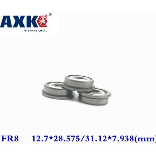 Rolamentos Free Shipping 10 Pcs Fr8zz Bearings 1/2" X 1-1/8" 5/16" Inch Flanged Ball Fr8-2z 12.7*28.575/31.12*7.938(mm) Flange