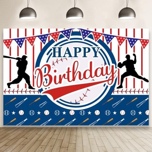Blue Baby Welcome Background Photo Baseball Boy Birthday Photography Backdrop Child Sport Party Customize Studio Banner