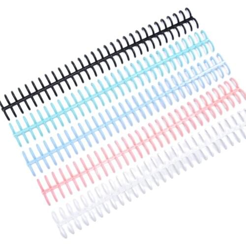 1pc Plastic 30-Hole Loose Leaf Binders Ring Binding Spines Combs 85 Sheets Capacity for DIY Paper Notebook Album