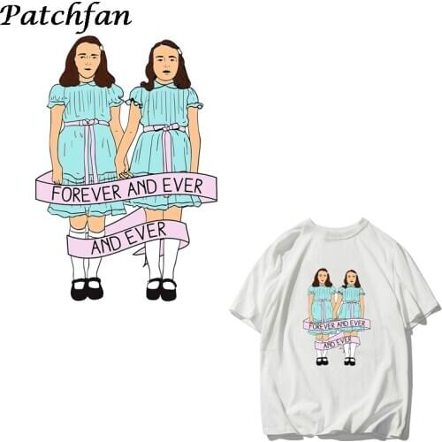 A4224 Patchfan Horror Movie Thermal Stickers On Clothes Patches DIY Iron On Patches For Clothing Heat Transfer T-Shirt Sticker