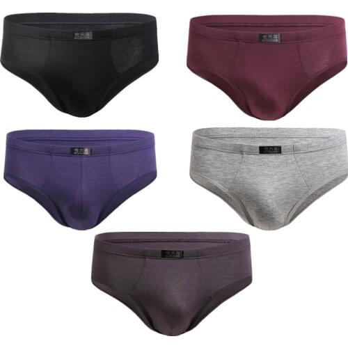 3Pcs Underwear Sexy Panties Mens Briefs Pouch Shorts Stretch Underpants L-5XL