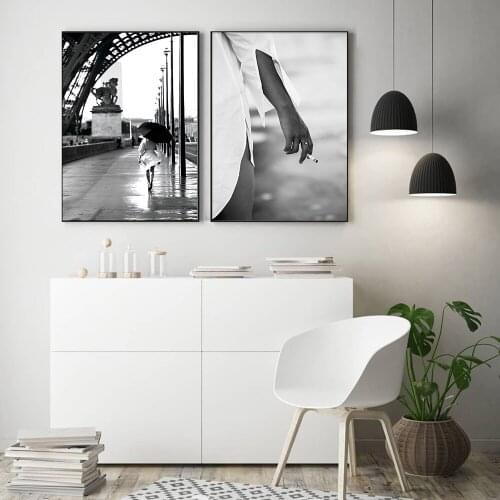 Decoration Cuadros Black and White Girls Wall Art Prints and Posters On Canvas paintings Pictures For living room Home Decor