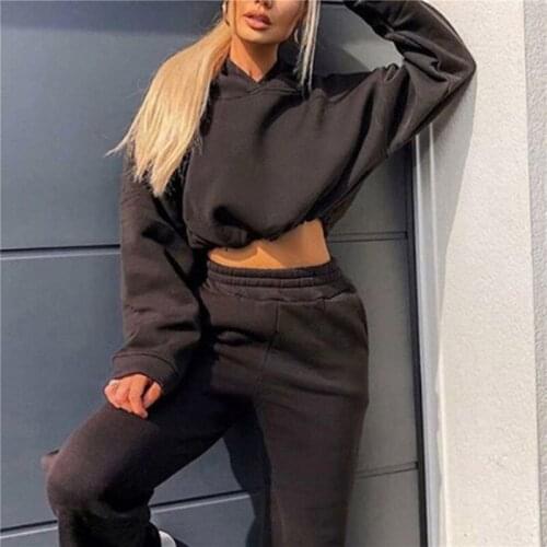 Spring Autumn Casual Sweatshirt Ladies Sweat Suit Jogging Set Elegant Women Set Hoodies Sports Tops Pants Run Tracksuit