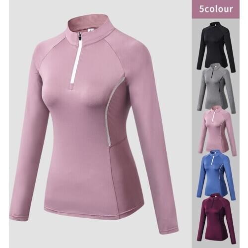Womens Running Jacket Fitness Yoga Training Zipper Jacket Sports Long Sleeve Jogging Sweatshirt Gym Training Jogging Sportswear