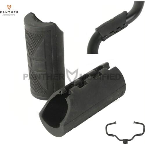 1-1/4" Black Motorcycle Engine Guard Rubber Pegs case for Yamaha Dragstar V-star Harley Softail custom