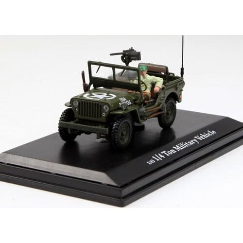 1:43 Die Casting Alloy Metal World War II U.s.a Miniature Scene Jeep Alloy Car Model Car Salon Girl Free Shipping