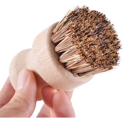 1pc Pot Pan Dish Bowl Cleaning Brush Wooden Handle Cleaning Brushes Home Kitchen Washing Cleaner Tool 7.9*5cm