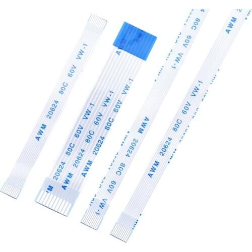 10PCS 10P Line length 6CM-40CM 10CM 15CM 20CM 25CM Flat Flexible Cable FFC FPC LCD Cable AWM 20624 80C 60V VW-1 Pitch 0.5 1.0MM