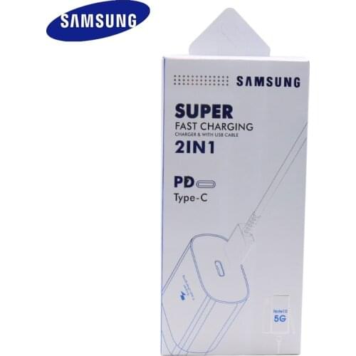 100% Original Samsung Note 10 MobilePhone super fast charger 25 w EU Travel Usb PD PSS Fast Charge Adapter EP-TA800 note 10 plus