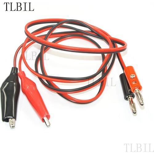 2Pairs Alligator Testing Cord Lead Clip to Banana Plug for Multimeter Test