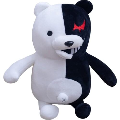 30/40/50cm New Dangan Ronpa Dolls Super Danganronpa Black White Bear Plush Toy Soft Stuffed Animal Dolls Christmas Gift For Kids