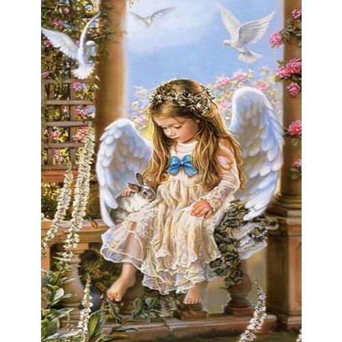 DIY 5D Diamond Painting Angel Girl Cross Stitch Full Square /Round Diamond Embroidery Mosaic Picture Home Decor