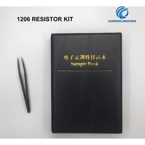 Free Shipping 8500pc 1% 1206 smd resistor kit 1206 resistor assortment sample book for resistor book 170value*50pc resistor pack