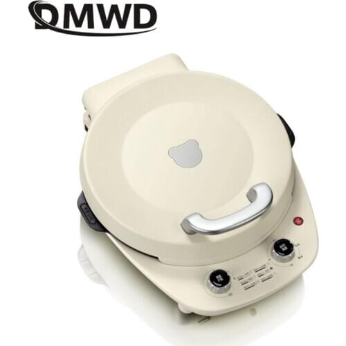 DMWD Household Double Side Heating Electric Skillet 220V Crepe Pancake Maker Automatic Pizza Pie Machine BBQ Tool Frying Pan