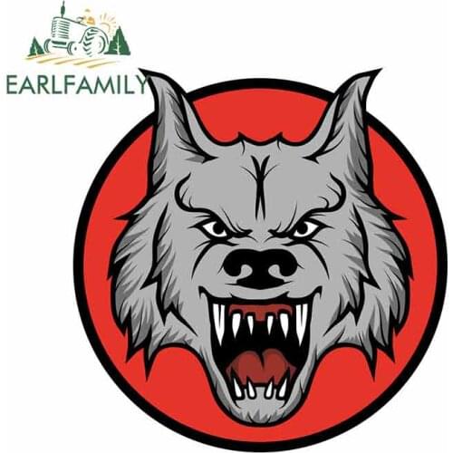 EARLFAMILY 13cm x 12.5cm For Fierce Wolf Vinyl Decal Sticker Car Truck Pinup Scratch-Proof Sticker VAN Decal Suitable For VAN RV
