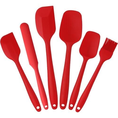 Food Grade 6pcs/set Silicone Baking Tools Cake Making Spatulas BBQ Brush Cooking Utensils Silicone Kitchen Accessories