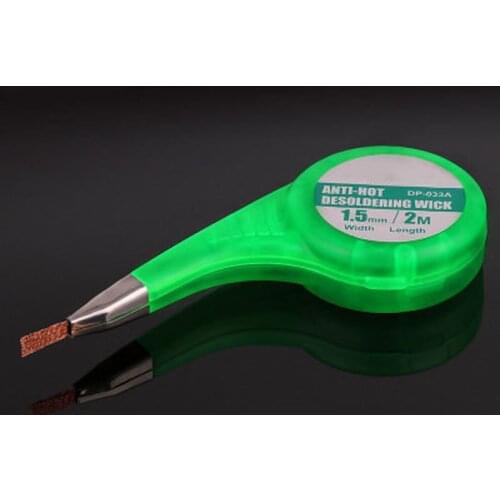 1Pcs Desoldering Wick Braid Solder Wick Remover Sucker with Thumb Wheel Dispenser Solder Remover Vacuum Sucker Desoldering