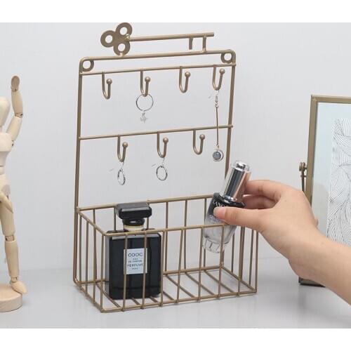 Key Iron Storage Rack Wall Decor Hook Multi-function Storage Creative Wall Decoration Mounted Entryway Kitchen Home Office Decor