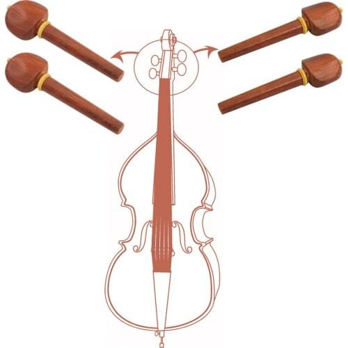 4 Pcs/Set Cello Tuning Pegs Tuner High Quality Musical Instrument Accessories Universal Cello Parts Mahogany String Shafts