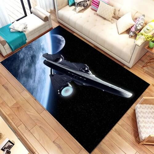 Space Ship 3 Pattern Non Slip Area Carpet, Modern Rug, Corridor Carpet, 3d Print Carpet, Kids Room Rugs,Arts Rug, ncc-1701