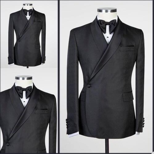 Handsome Vintage Men Tuxedos Shawl Lapel One Button Pocket Custom Made Suits Wedding Party Groomsmen Blazer 1 Piece Set