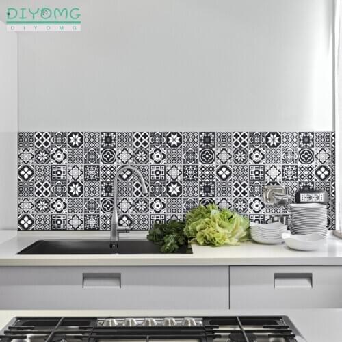 Kitchen Wallpaper Oil-proof High-temperature Self Adhesive Wall Stickers Anti-fouling Waterproof Bathroom Stickers Contact Paper