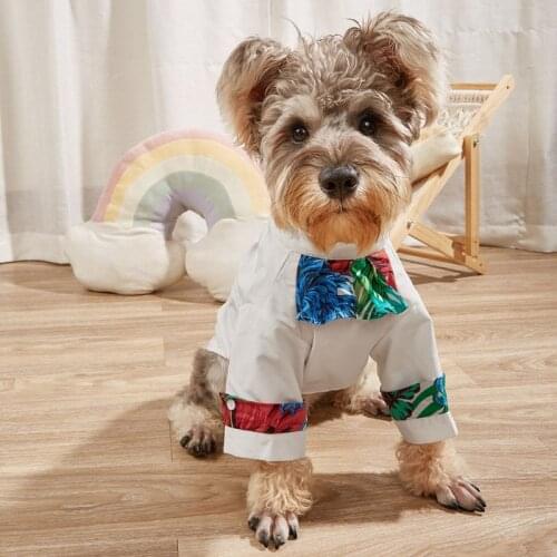 Summer Pet Clothes Handsome Pet Dog Shirt Formal Puppy Pets Wedding Clothes for Small Dogs Costume Ropa Perro Pets Products Pug