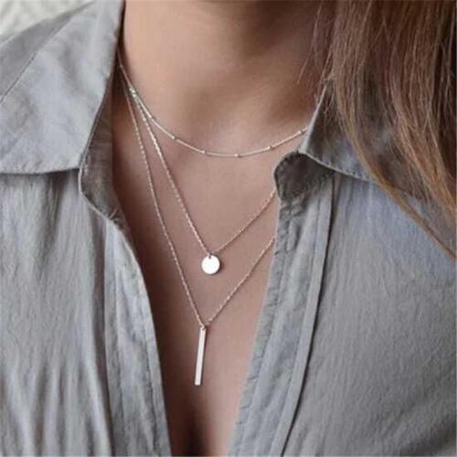 Multilayer Necklaces & Pendants For Women Gold Color Long Chain Female Pendant Necklace Fashion Jewelry Collier Femme