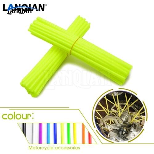 Motorcycle Wheel Rim Spoke Skins Covers Wrap Decor Protector Kit for yamaha yz CR YZ RM KX 50 80 125 250 450 500 CRF YZF RMZ