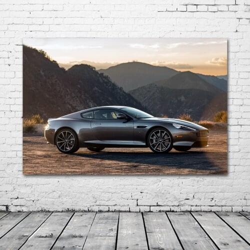 Supercar Astons Martin DB9 Grand Tourer Vehicle Wallpaper Posters Fabric Canvas Print Paintings Wall Art for Living Room Decor