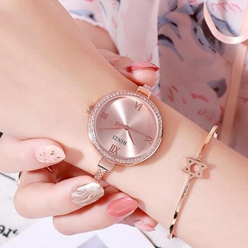 【Low Price】Binzi Brand Watch Women Watches Relogio Feminino Creative Chain Steel Strap Womens Bracelet Watch Female Clock 2020