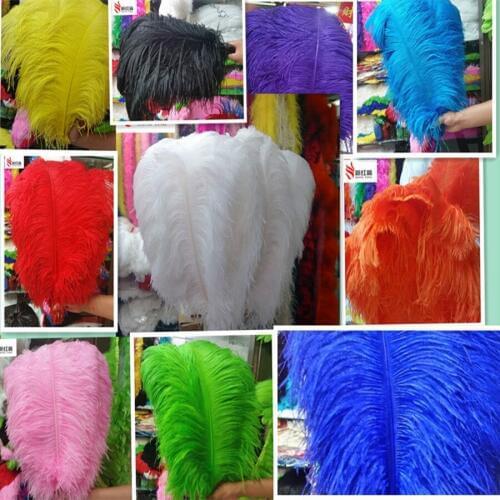 Wholesale! Hot Sale 100 PCS Ostrich Feathers 14 Color 50-55 cm/20-22 inches plume wedding performing art decoration feather
