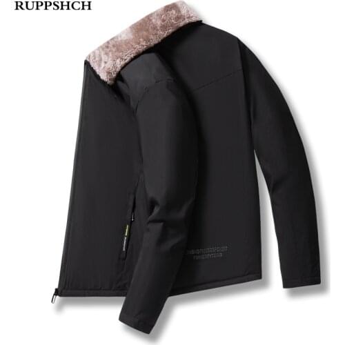 2021 Autumn Winter Fleece Jackets Men Business Casual High Quality Middle-aged And Elderly Stand-up Collar Jackets Men M-8XL