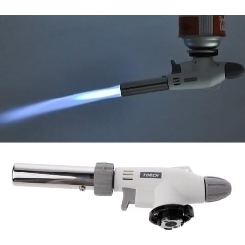 Portable Camping Welding Gas Torch Flame Flamethrower Butane Burner Wind Proof