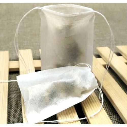 Empty tea bag Double drawstring tea filters Food grade Filter paper bags disposable clean Herbal tea bags