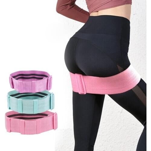Adjustable Durable Hip Circle Band Yoga Anti slip Resistance Bands Grip Strip for Fitness Legs Butt Glute Workout Loop Exercise