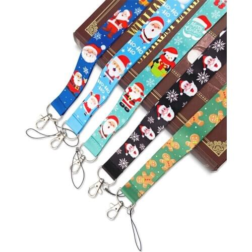 BH1153 Blinghero Christmas Lanyards Keys ID Card Phone Holder Keychains USB badge Neck Strap Hang Rope Cartoon Lanyards