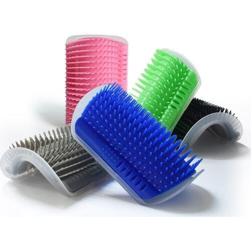 Pet Cat Self Groomer With Catnip Grooming Tool Hair Removal Brush Comb For Cats Hair Shedding Trimming Dog Cat Massage Device