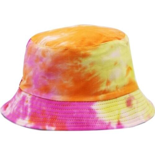 Summer Tie-Dye Fishman Hat Casual Characteristics Shade Colorful Cap Lightweight Space Saving Fisherman Hat Backet Hat