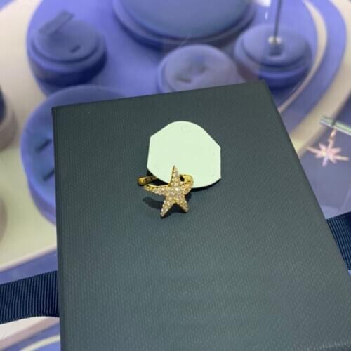 UMGODLY 1 Piece Luxury Brand Yellow Gold Color Starfish Ear Cuff Sliding Clip Earring for Women Summer Jewelry