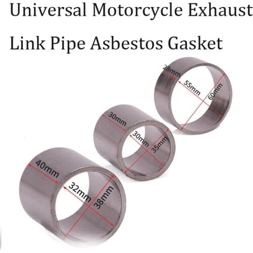 Universal Motorcycle Exhaust Middle Sile Link Pipe Crush Gasket 45mm 50mm 38mm 32mm 30mm O-Ring For BMW Dirt Pit Bike ATVS Coot