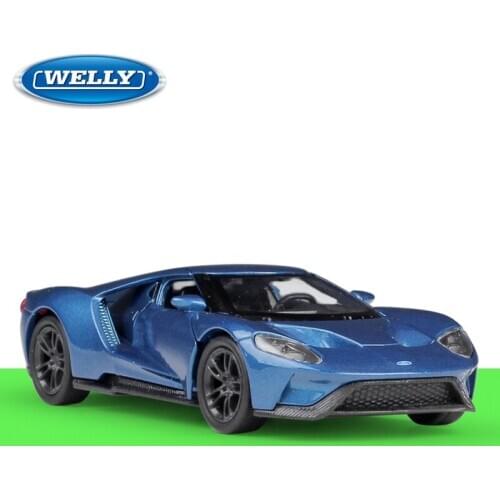 Welly 1:36 Diecast 2017 GT 2015 Mustang GT Sport Car Blue High Simulator Alloy Metal Model Car Pull Back Vehicle