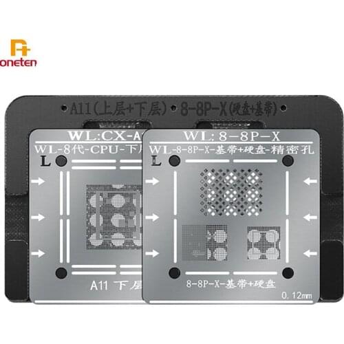 WL New BGA Reballing Stencil Platfrom For iphone7G 7P 8G 8P X XR XSMAX 11PRO A8 A9 A10 A11 A12 CPU Nand Baseband CPU Plant Net