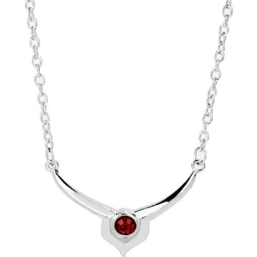 MQCHUN Jewelry Hot Anime Code Geass Lelouch Lamperouge Pendant Necklace Sliver Color Red Crystal Choker Necklace For Women Men