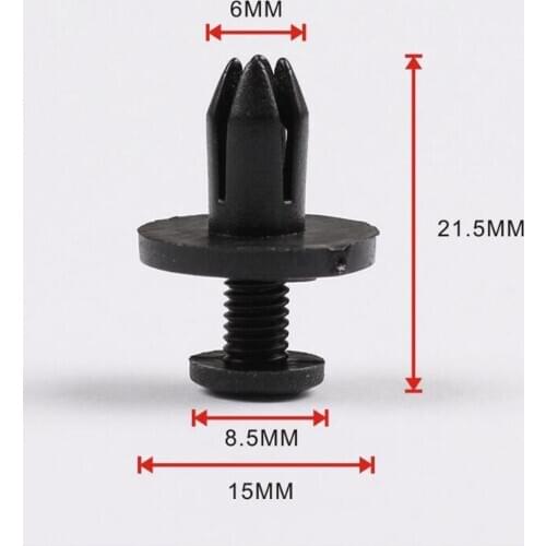 Car Door Push Fasteners Rivets Clips With 6mm Hole For Car , Bumper, Door, Side Skirts