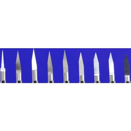 10pcs/lot 3.175mm 30 Degree 0.3mm Flat Bottom cutting and engraving Bits, V Shape Carbide Engraving Tools Milling Cutters