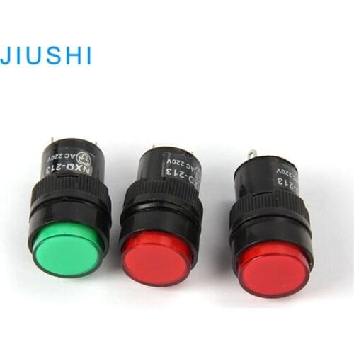 NXD-213 LED signal lamp 16mm 12v 24v 220v power indicator light red green yellow