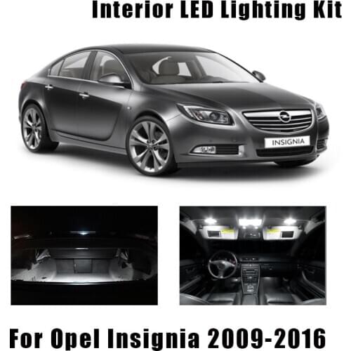 12pcs Canbus Error Free LED Trunk Footwell Lamp Interior Dome Light Bulbs Kit for Opel Insignia 2009 2010 2011 2012 2013-2016
