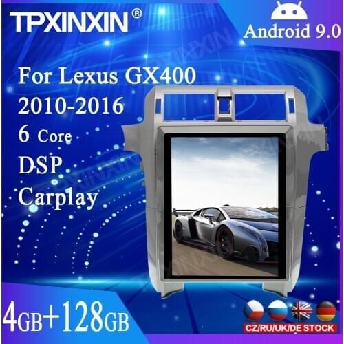 128G Android 9.0 For Lexus GX400 GX460 15"Tesla Style Vertical Screen Car GPS Navigation Head Unit Multimedia Player Auto Radio